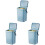EKO Puro Extra Large CaddyWall Mountable or Hanging Titanium Blue BinPerfec 1