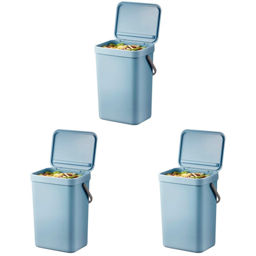 EKO Puro Extra Large CaddyWall Mountable or Hanging Titanium Blue BinPerfec