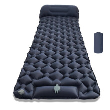 Outdoor Camping Inflatable Mattress Sleeping Pad with Pillows-Ultralight Air Mat Built in Inflator Pump Hiking