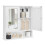 VASAGLE VASAGLE Bathroom Cabinet with Mirror Wall Cabinet with 2 Mirrored Doors and 1
