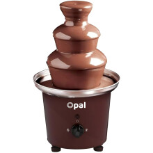 Opal Extra Large 900ml Stainless Steel Chocolate Fountain Fondue Set, 320mm high, Extra-Large Size Electric 3-Tier Machine with Hot Melting Pot Base