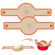 Silicone Bread Sling for Dutch Oven Non Stick Reusable Bread Mat 2PCS Sourd