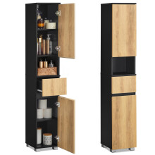 VASAGLE Tall Bathroom Cabinet Slim Storage Cabinet Narrow Cupboard Bathroom