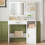 Hzuaneri Dressing Table with Mirror and LED Light Vanity Table Makeup Vanit 1