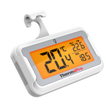 ThermoPro TP110 Fridge Thermometer with Large Backlit LCD Waterproof Freeze
