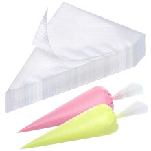 Soodyoow Piping Bag, 100Pcs Disposable Piping Bags, Icing Bags Disposable, 3121cm Large Clear Decorating and Pastry Bags for Cake Cupcake Dessert Co