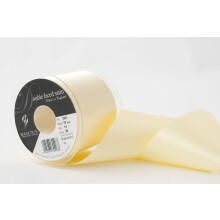 Berisfords Double Faced Satin Ribbon Pale Lemon 70 mm Width 20 metre Length