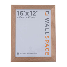 Wall Space Wide 16x12 Oak Picture Frame Oak 12x16 Photo Frame 16 x 12 inc