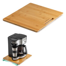 ANBOXIT Bamboo Appliance Slider Sliding Tray for Kitchen Appliances Counter