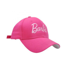 (Rose Red) (Rose Red) Barbie Baseball Caps Letters Embroidery Outdoor Curved Brim Sun Hats Protection