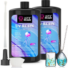 LET'S RESIN UV Resin - Upgraded 500g Crystal Clear UV Resin Hard