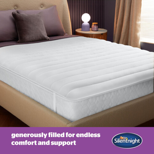 Silentnight Silentnight Deep Sleep Mattress Topper King Size Bed - Soft Supportive Comfortable Durable Bed Topper with Easy Fit Elasticated Straps 1