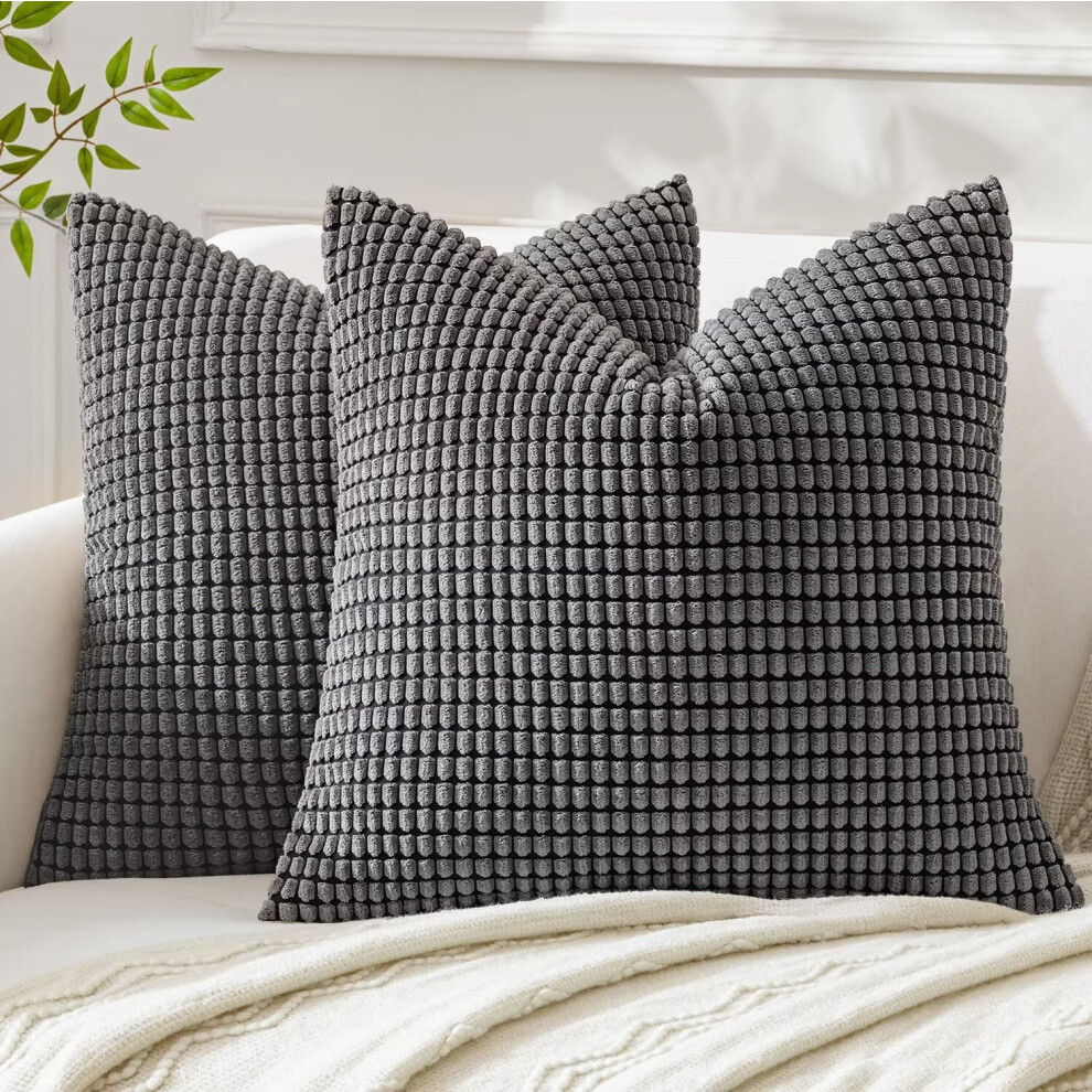 Miulee Set Of 2 Decorative Corduroy Cushion Covers 22X22 Inches 55Cm X 55Cm 5000955739975