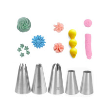 Icing Nozzles SetLarge Piping Nozzle Professional for Cake DecoratingRound