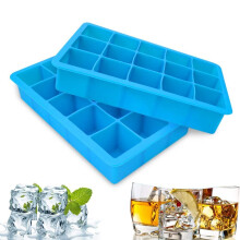 2 Packs Silicone Ice Cube Tray EasyRelease Ice Cube Moulds 15 Ice Cubs Per