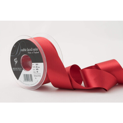 Berisfords Double FACE Poly Satin Ribbon Russet 35 mm