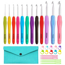 Knitiss Large Ergonomic Crochet Hooks Set Big Crochet Hooks for Chunky Yarn
