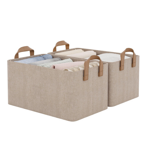 StorageWorks Storage Boxes Fabric Storage Baskets for Shelves Large Storage