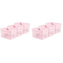 Curver Infinity Dots Set of 3 100 Recycled Large Storage Baskets 17 Litres