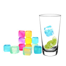 Ram 50 Pack Reusable Ice Cubes for Drinks Frozen Cold Drink Chilled Ice Cubes Multi-Coloured