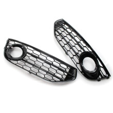Front Fog Light Grille Cover K0807681J 8K0807682J for  A4 B8 B8.5 Allroad 2010-2015 Front Bumper Grills Accessories