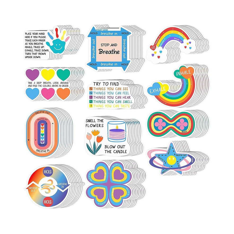 Tlily 120 Pcs Anxiety Sensory Stickers For Stress Relief, Textured Tactile Fidgets For Mental Health, Autism & Adhd