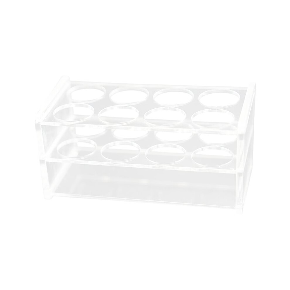 Acrylic Test Tube Rack for 50ML Centrifuge Tubes, 8 Wells, Transparent Holder with 30mm Hole Diameter-image-OPC-PVNTV72-NEW