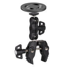 Aluminum Mic Stand Phone Holder Stand with Heavy Duty Adjustable Clamp Magnetic Mount for Bikes Handlebar