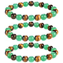 Bracelets Porte-Bonheur pour Femmes, en Pierre Naturelle et Perles, Bijoux en Cristal, Bracelet Feng Shui, Chaussette Porte-Bonheur, Lot de 3