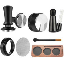 AB34-7-Piece Espresso Accessories Kit with 51mm Tamper, WDT Tool, Tamping Station, and More 58MM