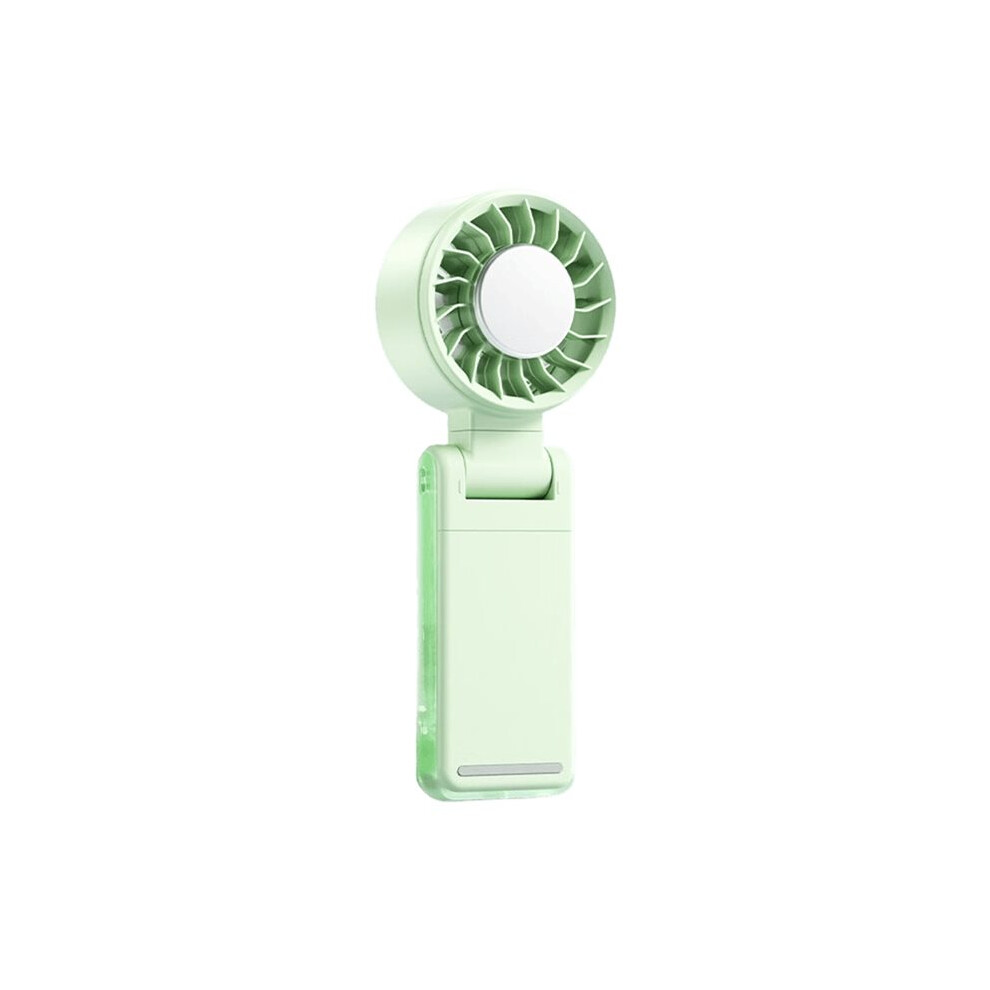 Portable Handheld Cooling Fan Semiconductor Ice Cold Fan Rechargeable 3000Mah Foldable Digital Display Green 6033613528030