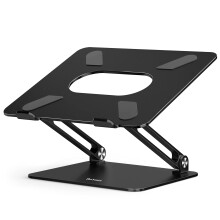 BoYata Laptop Stand, Ergonomic Aluminum Height Adjustable Laptop Mount Computer Stand Riser for Desk Compatible for 10-17" Laptops and Notebook