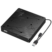 Graveur DVD Externe 2-en-1 USB 3.0 Type-C, Lecteur/Graveur CD-ROM/DVD-RW Ultra-Fin pour Ordinateur Portable et PC