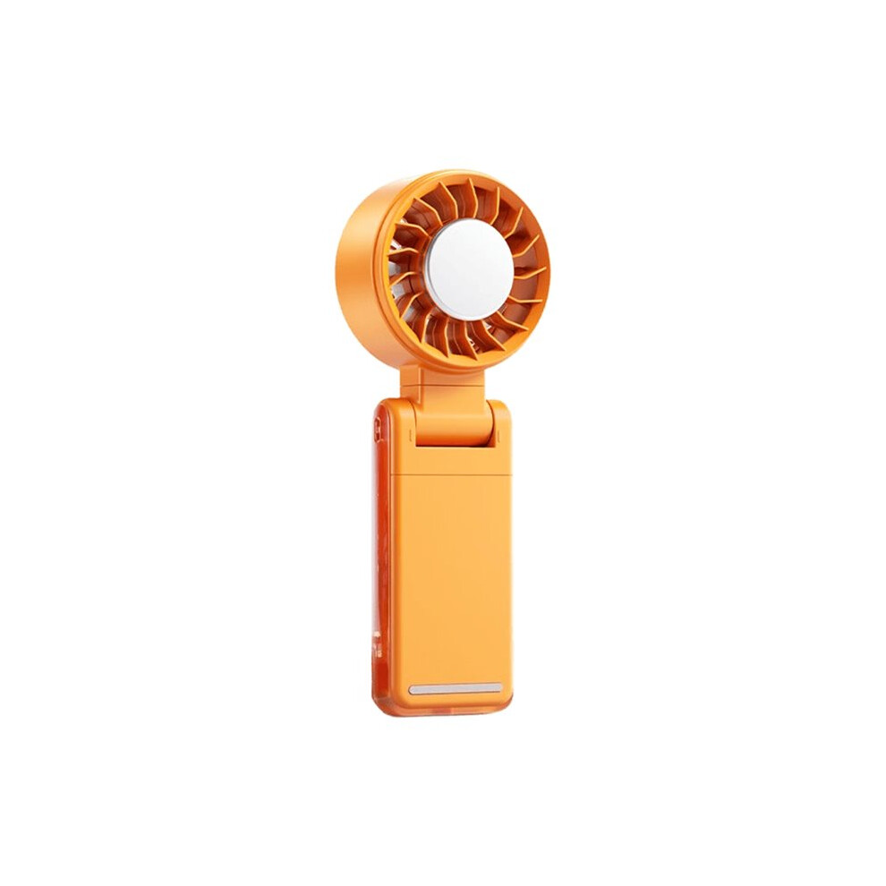 Portable Handheld Cooling Fan Semiconductor Ice Cold Fan Rechargeable 3000Mah Foldable Digital Display Orange 4712931299632