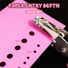 2PCS Single Hole Punch, 1/4" and 1/8" Hole Puncher, Handheld Circle Small Hole Paper Punch for Crafts, Tags, Tickets