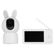 4,5 Inch Video Babyfoon 2MP Wifi Beveiligingscamera met Temperatuurweergave, Zacht Licht en Rustgevende Slaapliedjes voor Thuis A