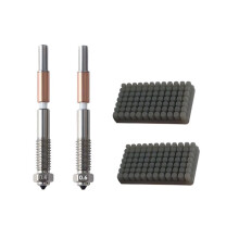 Bicos de Aço Endurecido para Impressora 3D para QIDI 4 com Remoção Rápida e Escova de Silicone - Peças de Reposição