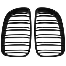 Griglia Nera un Doppia Lamella Anteriore Lucida Sostituzione Griglia Grill per E81 E87 E82 E88 120I 128I 130I 135I Selezionato 2007-2011