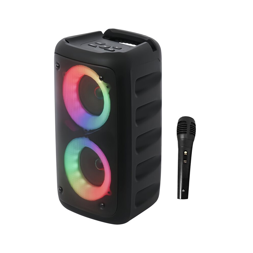 Karaoke Portable Wireless Speaker With Microphone Radio Fm Subwoofer Led Tws Machine Speaker Sound Box 4711521311051