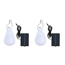 2 Pcs Solar Powered Lamp Portable Led Bulb Lights LED Solar Lights for Camping Tent Indoor Outdoor Shed Night Fishing A