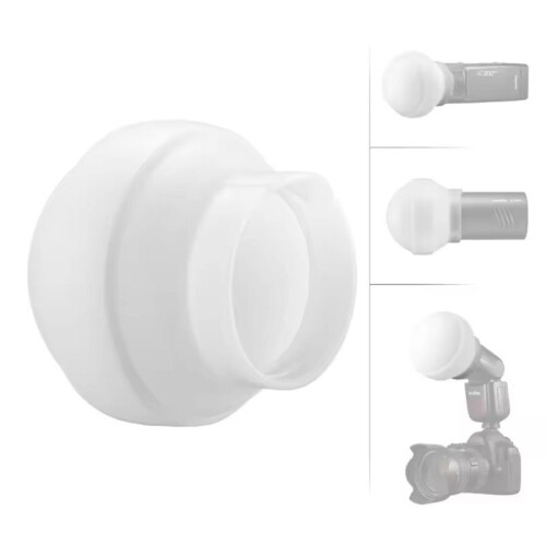 AK-R22 Flash Collapsible Diffusion Dome Diffuser Silicone Soft  Diffuser for  V1/ V1pro Round  Flash V100