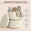 Homcom HOMCOM Round Pouffe Storage Footstool with Hidden Space, Beige 4