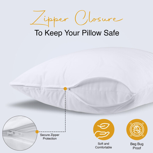 Utopia Bedding Waterproof Zippered Pillow Protectors 2