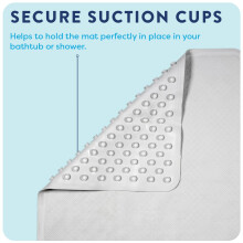 Croydex Rubagrip Square Shower Mat  Secure Grip Suction Cups for a Non Slip