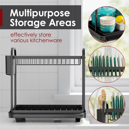 Kitsure Dish Drainer Rack  SpaceSaving Dish Drainer Dish Racks for Kitchen 1