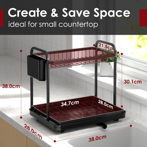 Kitsure Dish Drainer Rack  SpaceSaving Dish Drainer Dish Racks for Kitchen 2