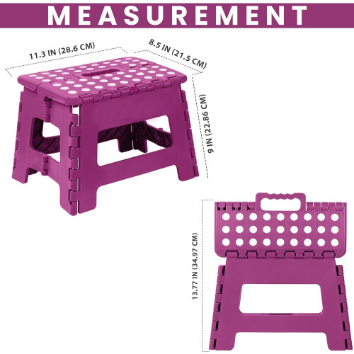Utopia Home Folding Step Stool 9 Inch, Portable Anti Slip Surface for Kids and A 1