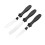 Tala 3 Stainless Steel Icing Spatulas with Black Plastic Handles 5