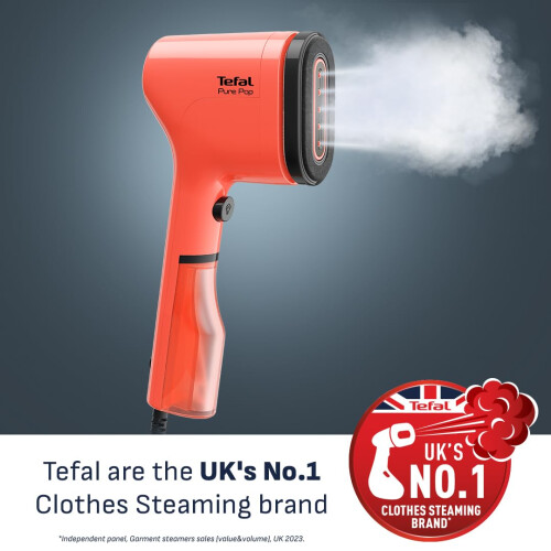 Tefal Tefal Pure Pop Slim Handheld Clothes Steamer No Ironing Board Needed Ready 1