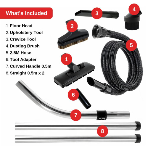 2.5m Spare Parts Tool Kit For Numatic Hetty Vacuum Cleaner 1